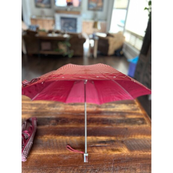 Vintage Etienne Aigner Plum Umbrella W/ Convertible Cover Bag - Picture 14 of 15